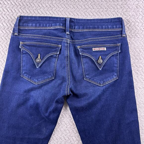 Hudson Womens Sz 27 Dark Wash Signature Bootcut Jeans Flap Pockets 29x34‎ - Picture 5 of 16